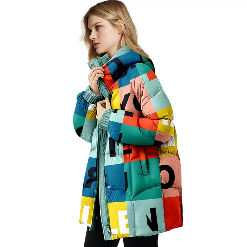 3871471, Difelig Diffie Rieger mid -length printed hood