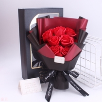 Cross border Valentines Day to send girlfriend gifts 11 Soap Rose Bouquet Gift Boxes of Christmas Gifts Soap Flowers