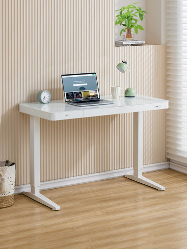 Koble 电动升降桌钢化玻璃电脑桌智能书桌家用办公桌学习桌写字桌 - 图3