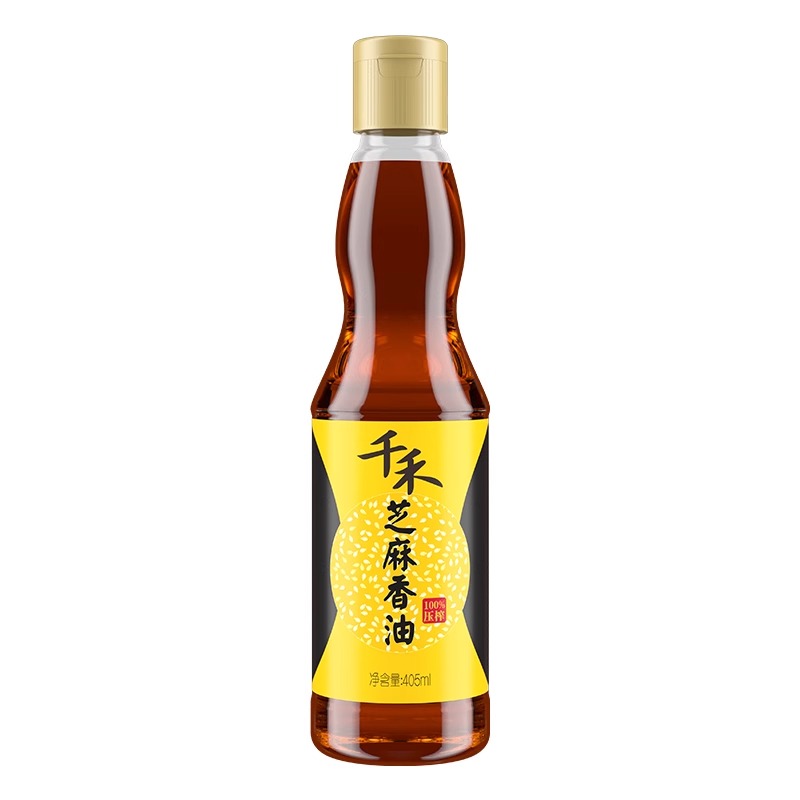 千禾芝麻香油405ml*1瓶拌菜调料火锅串串小瓶装香油家用油碟调料 - 图3