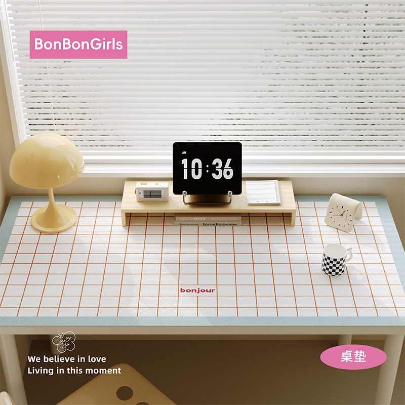 韩式奶油风桌垫书桌学生宿舍电脑办公桌面保护垫桌布防水防油免洗,淘宝优惠券,粉丝福利购,淘宝优惠卷