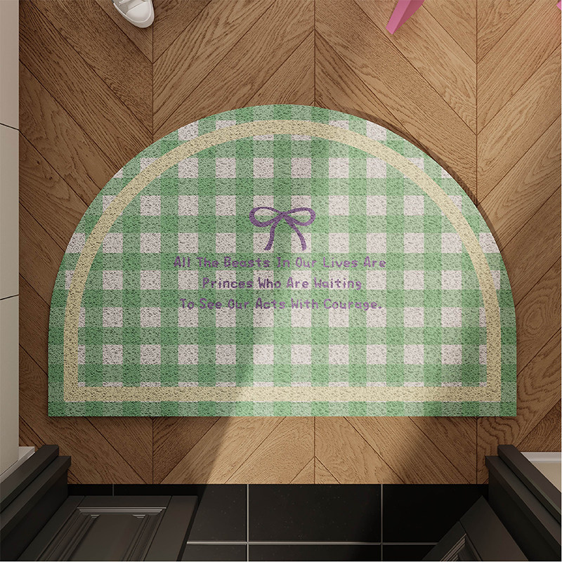 少女心蝴蝶结半圆形地垫入户门垫丝圈防滑脚垫玄关进门口定制地毯,淘宝优惠券,粉丝福利购,淘宝优惠卷