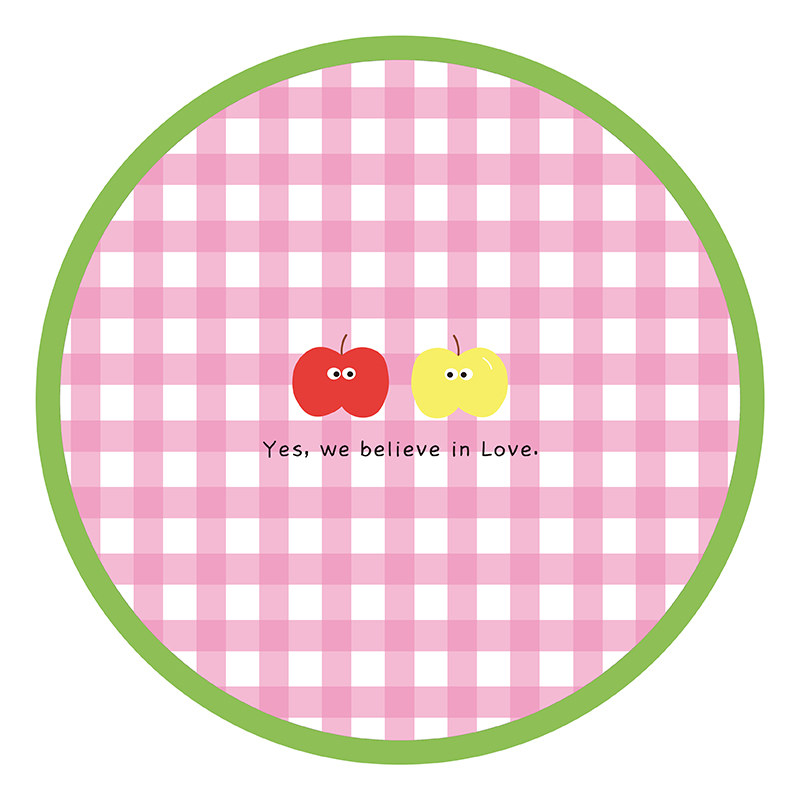 多巴胺苹果圆形餐桌垫隔热台面保护垫子PVC皮革防水防油免洗桌布,淘宝优惠券,粉丝福利购,淘宝优惠卷