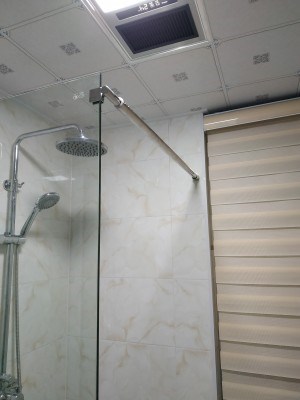 New Bathroom Glass Partition Pull Rod Shower Room Reinforced Bracket Glass Door Fixed Diagonally Pulled Extension Rod Hardware