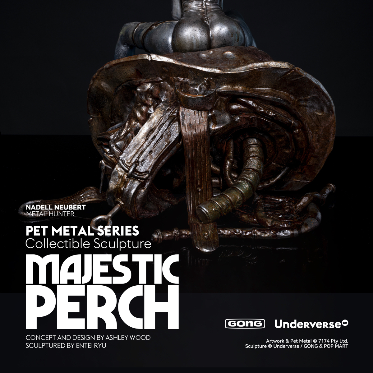 Underverse AshleyWood Pet Metal系列雕塑Majestic Perch - 图3