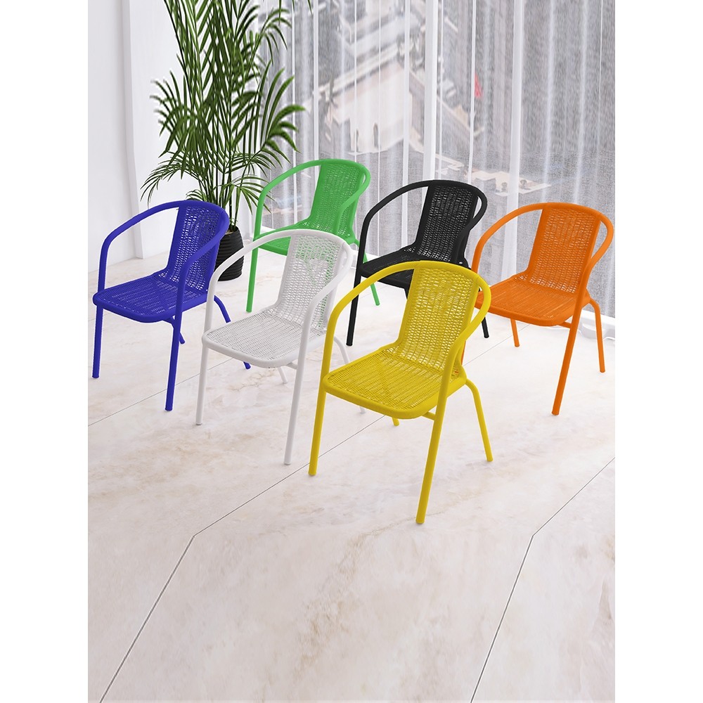 户外阳台休闲编藤靠背椅庭院可堆叠塑料椅家用餐桌椅套装防水防晒,淘宝优惠券,粉丝福利购,淘宝优惠卷