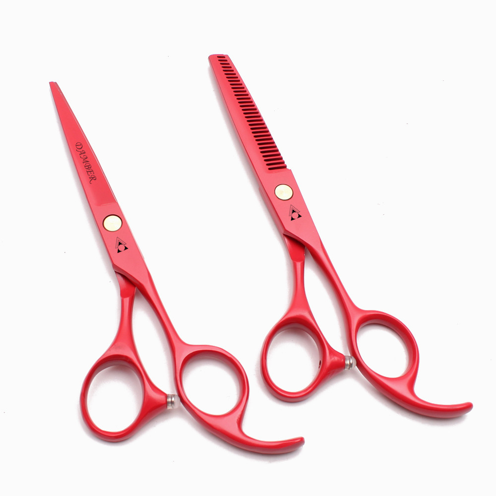 DAMBER理发剪刀平剪牙剪红黄绿黑白美发剪子刘海打薄工具套装6寸,淘宝优惠券,粉丝福利购,淘宝优惠卷