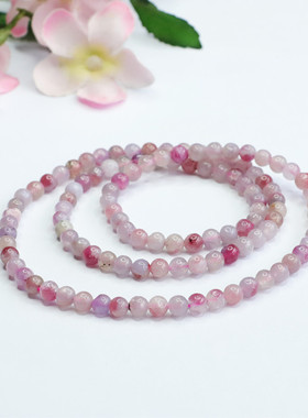 天然红碧玺多圈手链水晶手串彩宝手饰珠宝小清新女士款手饰礼品