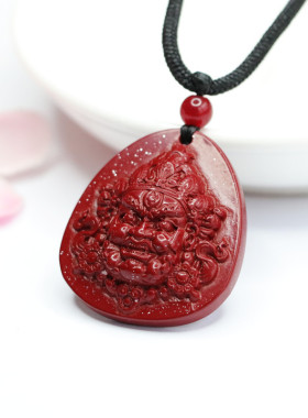 朱砂吊坠紫金砂钟馗纳福头像挂件复古风男女士吉祥纳福礼物饰品