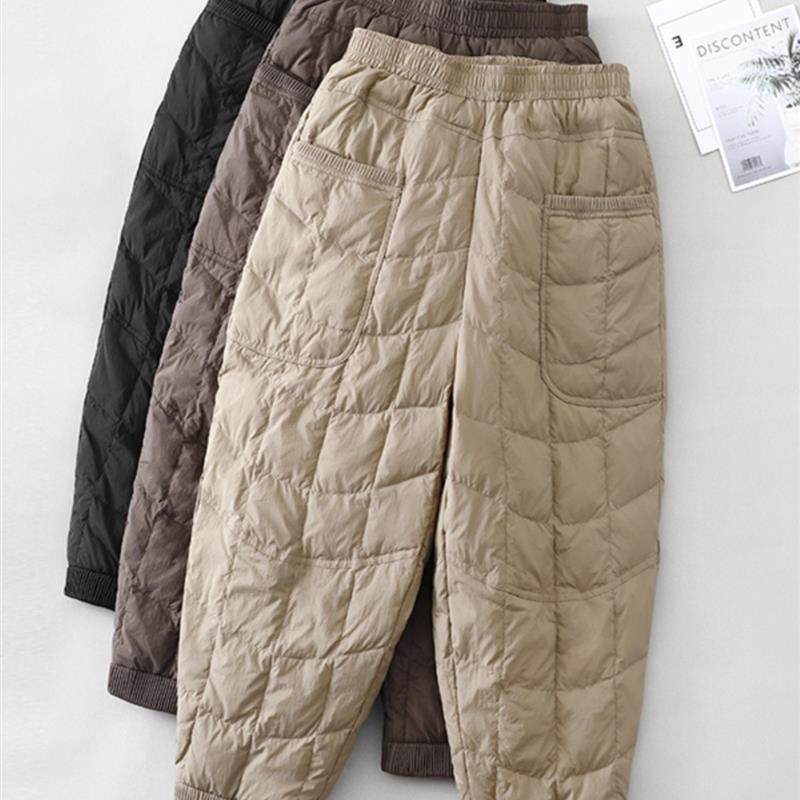 羽绒裤女式秋冬高腰外穿羊毛衬里加厚妈妈裤2025新东北零下40度棉,淘宝优惠券,粉丝福利购,淘宝优惠卷