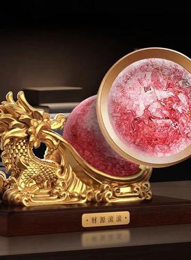 西安印钞 财源滚滚龙珠摆件 金龙戏珠钞艺文创藏品可旋转龙珠礼物