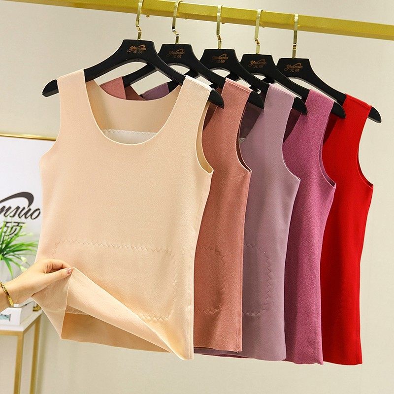 德绒背心女无痕保暖吊带秋冬季内搭双面绒内穿加绒加厚打底衫上衣,淘宝优惠券,粉丝福利购,淘宝优惠卷