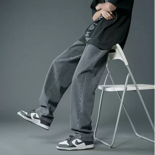 Весенние трендовые джинсы, штаны, в корейском стиле, подходит для подростков, свободный прямой крой