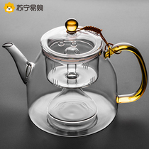 Glass steaming teapot household high temperature resistant thickened steam cooking tea burning water pot electric pottery stove cooking tea Roland multi-947g