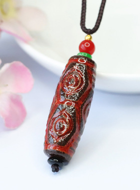 凤眼天珠玛瑙吊坠挂链藏式民族风饰品复古男女款饰品时尚潮流礼物