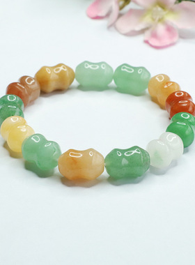 天然东陵玉手串多宝竹节珠手链珠宝男女士复古民族风饰品节日礼物