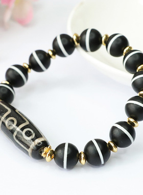 九眼天珠玛瑙手串藏式民族风手链复古男女款手环饰品时尚个性礼物