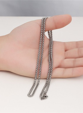 Titanium steel necklace keel chain flower orchid chain men