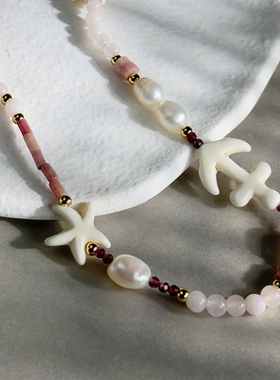 法式高级感小众项链天然石珍珠