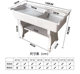 Indoor and outdoor integrated laundry tub with washboard