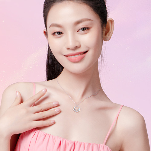 Fanci范琦恋恋星球蓝色琉璃石项链女银高级感轻奢生日礼物 - 图2