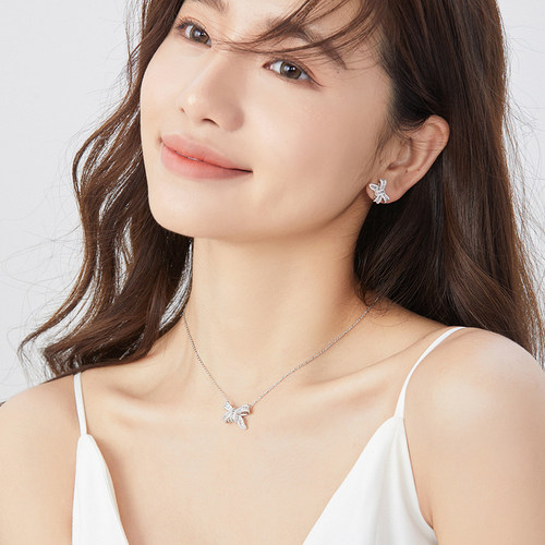 Fanci范琦【灵动结系列】蝴蝶结项链银饰轻奢生日礼物送女友闺蜜 - 图2