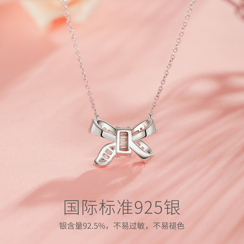 Fanci范琦【灵动结系列】蝴蝶结项链银饰轻奢生日礼物送女友闺蜜 - 图1