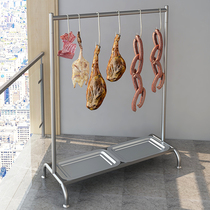 Stainless Steel Home Hanging Sap Meat Rack Roast Goose Airing Duck Chicken Ham Rack Hotel Balcony Sausage Containing Shelf Hooks