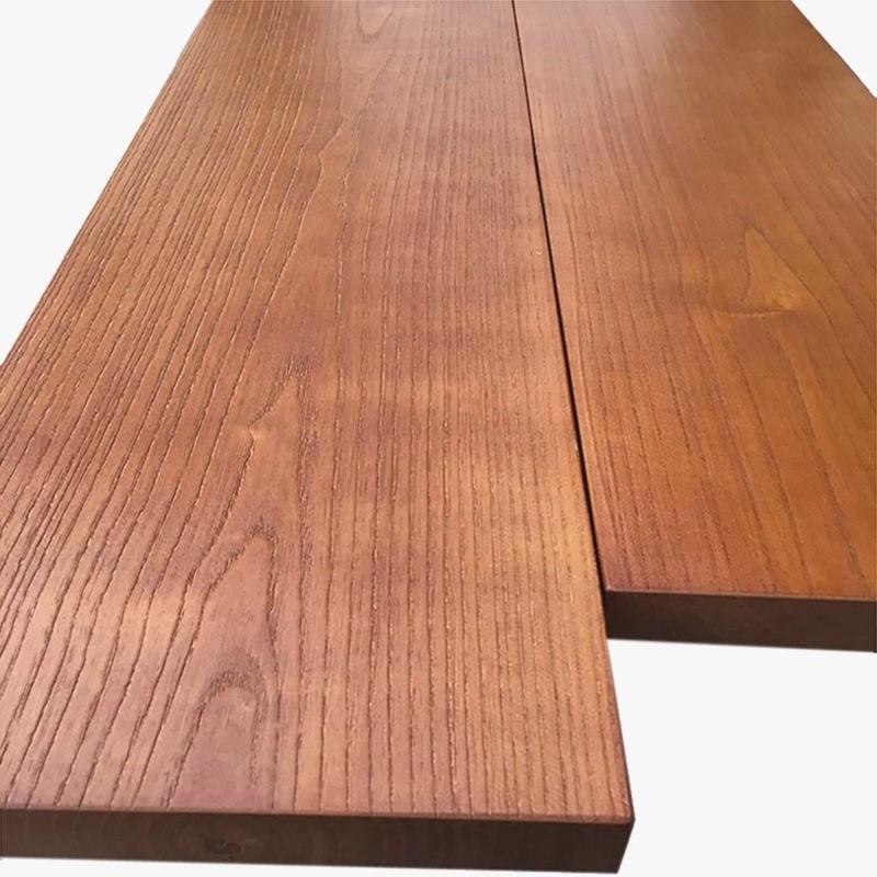 木板定制实木原木松木榆木吧台板办公餐桌面板长方形一字隔板定做 - 图0