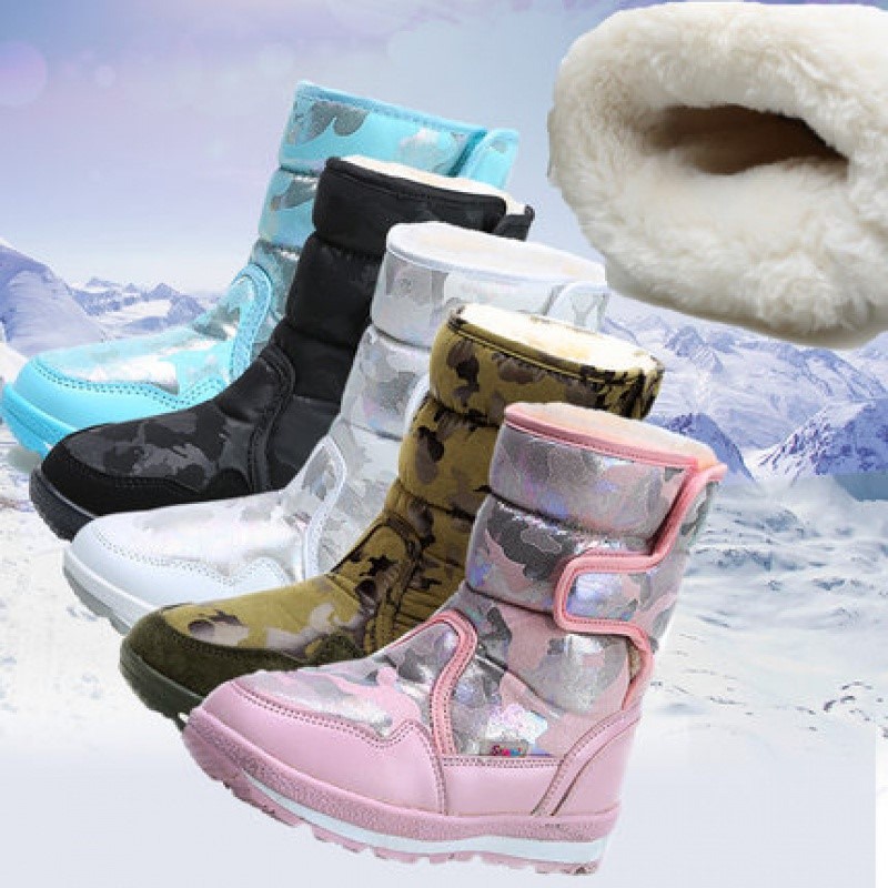 正品雪地靴女东北旅游装备加绒加厚防水防滑保暖防寒哈尔滨雪乡大