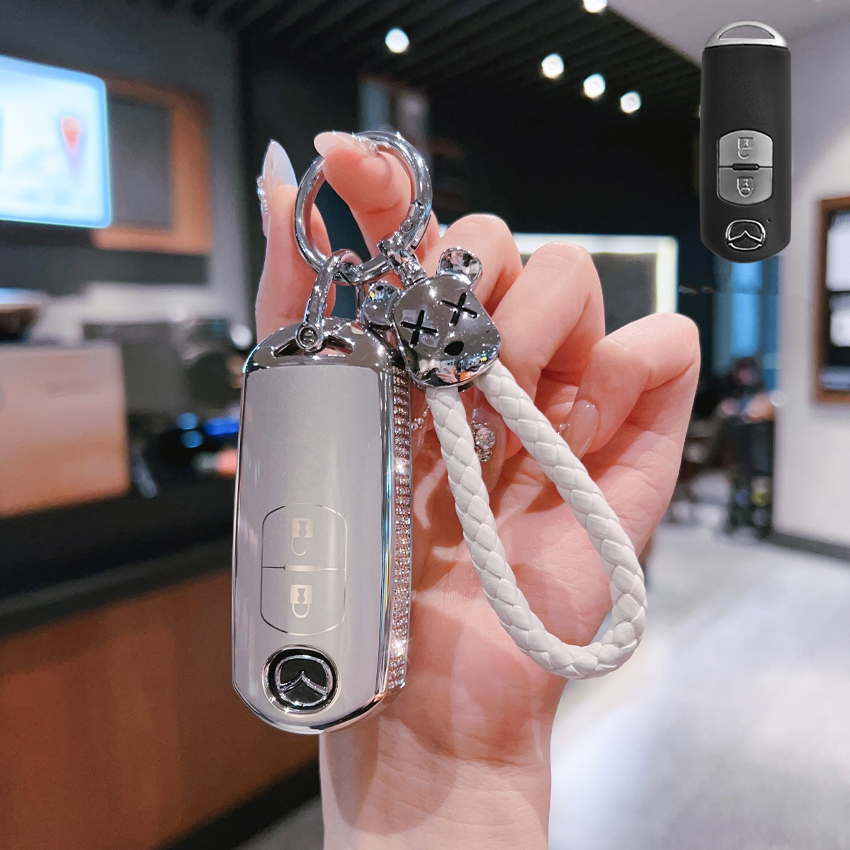 适用马自达3星骋钥匙包高级感CX8睿翼CX7遥控器保护套外壳扣男女 - 图0