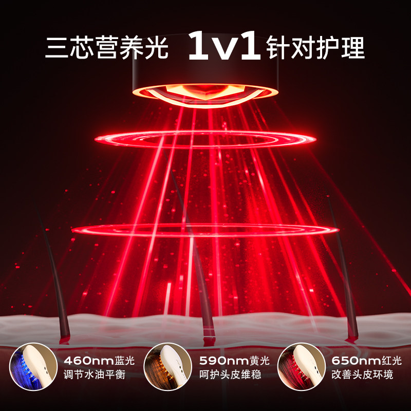 博拉利红光发生梳高聚能光微电流按摩梳电动健发梳导液护发发生仪,淘宝优惠券,粉丝福利购,淘宝优惠卷