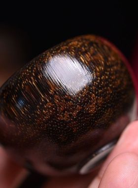 天然披毛犀茶壶南瓜壶五件套古玩收藏老物件摆件养生文玩珍藏臻品