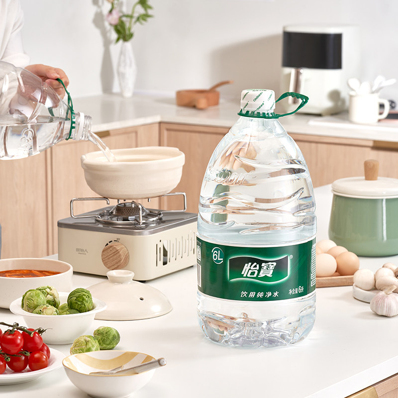 【年货节】怡宝纯净水6L*3瓶大桶饮用水520ml*24瓶饮用水非矿泉水,淘宝优惠券,粉丝福利购,淘宝优惠卷