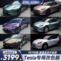 Tesla Changes Color Film Full Car Cling Film model3 Girl Dreamy Ash Liquid Metal Silver PET Car Film