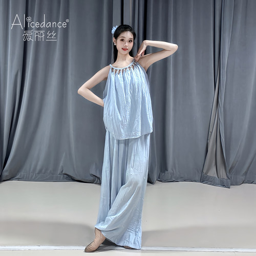 alicedance现代舞蹈服套装成人日常可穿无袖练功服夏季跳舞上衣女 - 图1