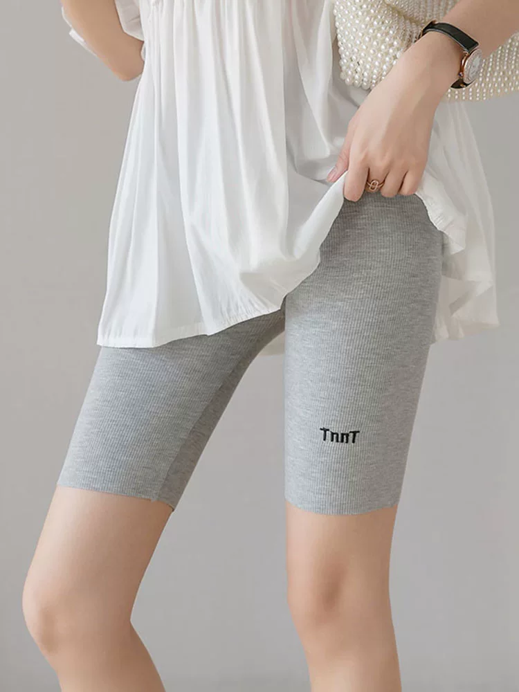 Trousers, thin leggings, elastic summer safe protective underware for cycling, plus size