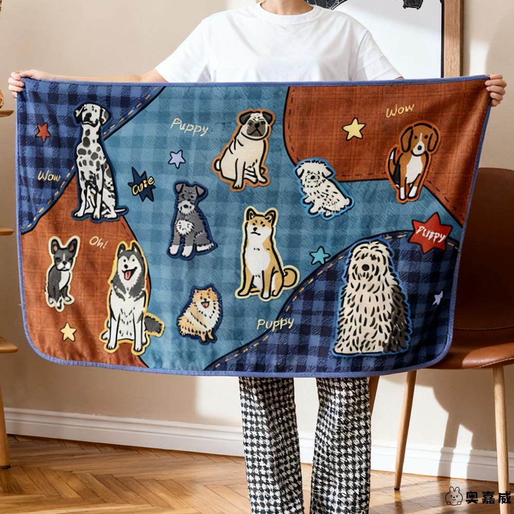 冬季加厚毛绒空调毯超柔法兰绒双层加绒印花办公室沙发午睡盖毯子,淘宝优惠券,粉丝福利购,淘宝优惠卷