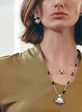 AtelierSo25AW圆环玛瑙怀表项链