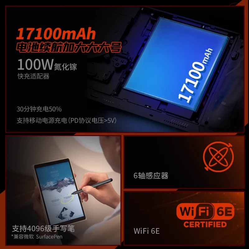 壹号本三合一电脑OneXPlayer 2Pro PC游戏掌机AMD7840U处理器 可拆卸手柄 8.4英寸2.5K屏 Steam网游游戏机 - 图3