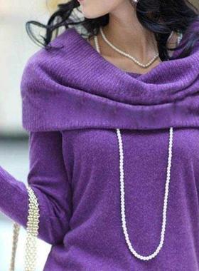 korea star joker long copy pearl necklace sweater