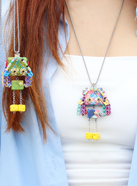 蒸汽朋克机器人奶酪项链吊坠