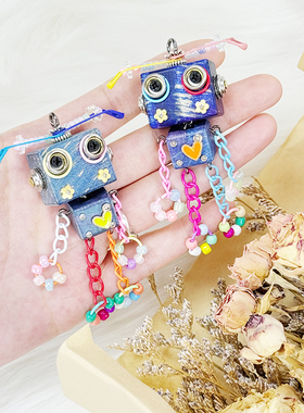 花心蒸汽朋克机器人项链