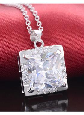 欧美跨境热卖电商新款方形百搭时尚女式项链吊坠x572