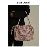 Небольшая дизайнерская цепь, сумка на одно плечо, изысканный стиль, в цветочек