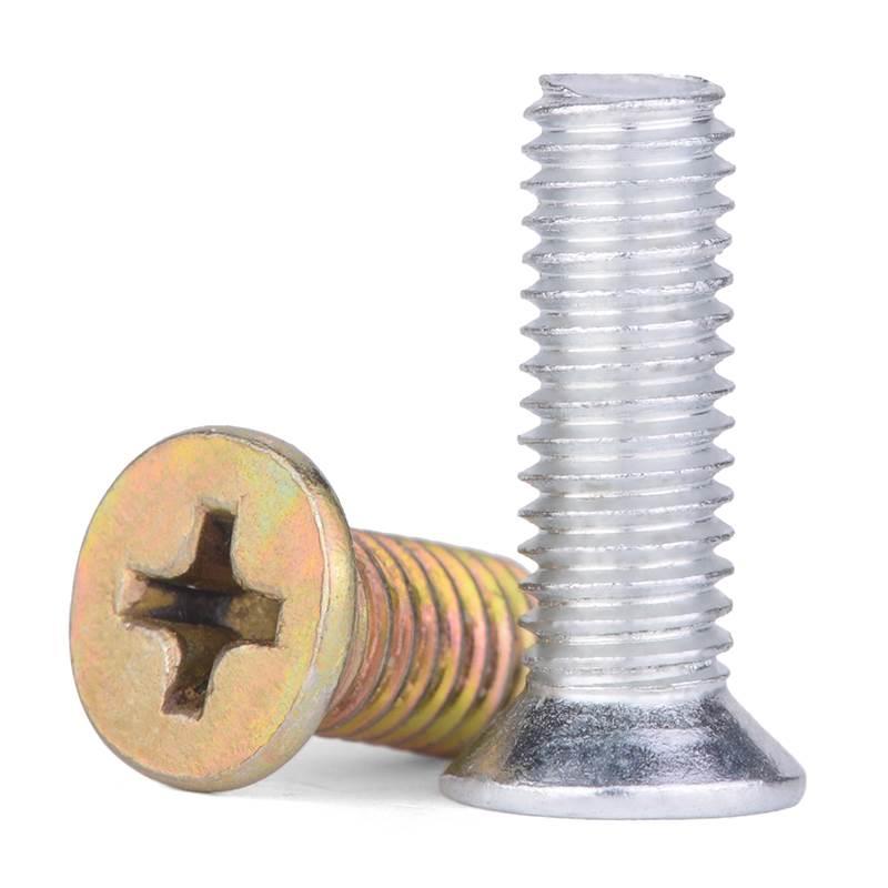 4.8级镀锌沉头螺丝铁平头十字槽机螺丝钉GB819 m2m2.5m3m4m5m6m8L - 图0