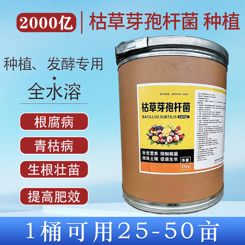 2000亿枯草芽孢菌微生物菌肥水产养殖农业种植根腐病堆肥发酵菌 - 图0