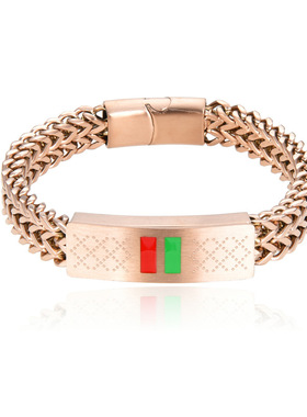 欧美热销个性电镀男士钛钢配饰街头潮男不锈钢磁铁扣手链