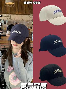 大头围棒球帽女显脸小宽帽檐鸭舌帽深顶加大防晒帽春季女帽可调节