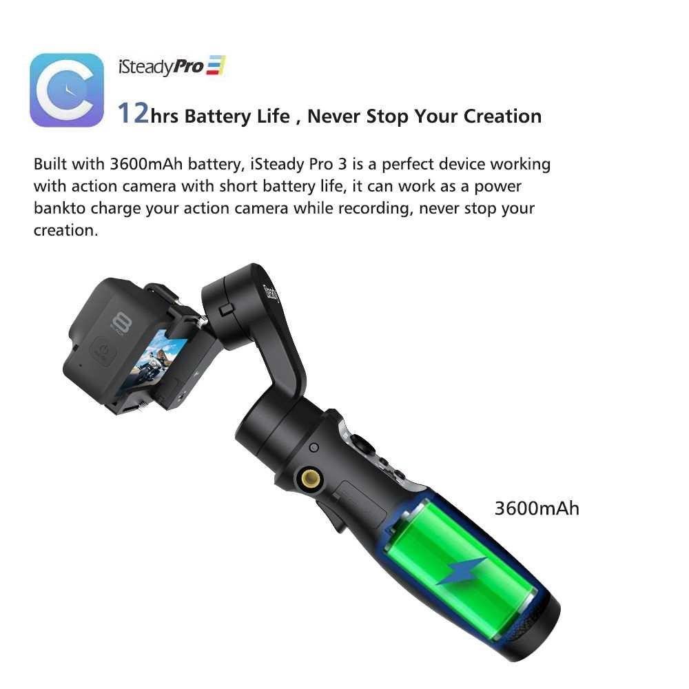 iSteady Pro3 Gimbal Stabilizer 3-Axis Handheld for GoPro Her - 图0